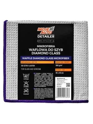 Ověřený Moje Auto 19-664 Waffle Diamond glass microfiber - mikrovlákno na sklo 40x40cm
