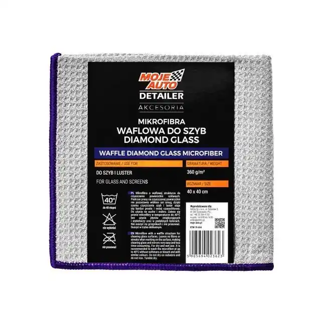Ověřený Moje Auto 19-664 Waffle Diamond glass microfiber - mikrovlákno na sklo 40x40cm