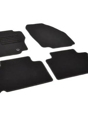 Autokoberce textilní přesné černé / černé obšití - Ford S-Max I (2006-2015) 5-sedadel Autentický