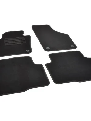 Autokoberce textilní přesné černé / černé obšití - Seat Alhambra II (Typ 7N) (2010-2022) 5-sedadel Tovární Cena