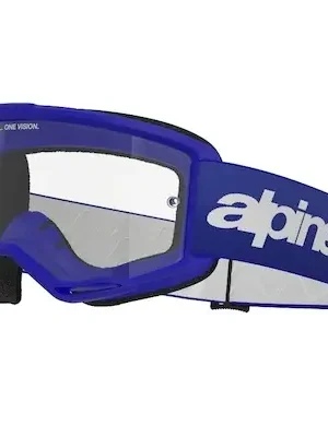 brýle VISION 3 WORDMARK, ALPINESTARS (modrá, čiré plexi) 2025 Akční Nabídka