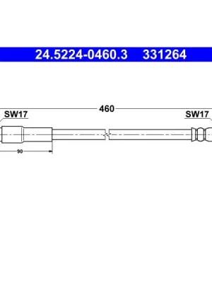 Zlevněný Brzdová hadice ATE 24.5224-0460.3