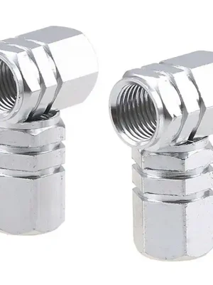 Nejlepší Volba Čepičky na venitlky aluminium sada 4ks - autoventilek / hranaté / stříbrné