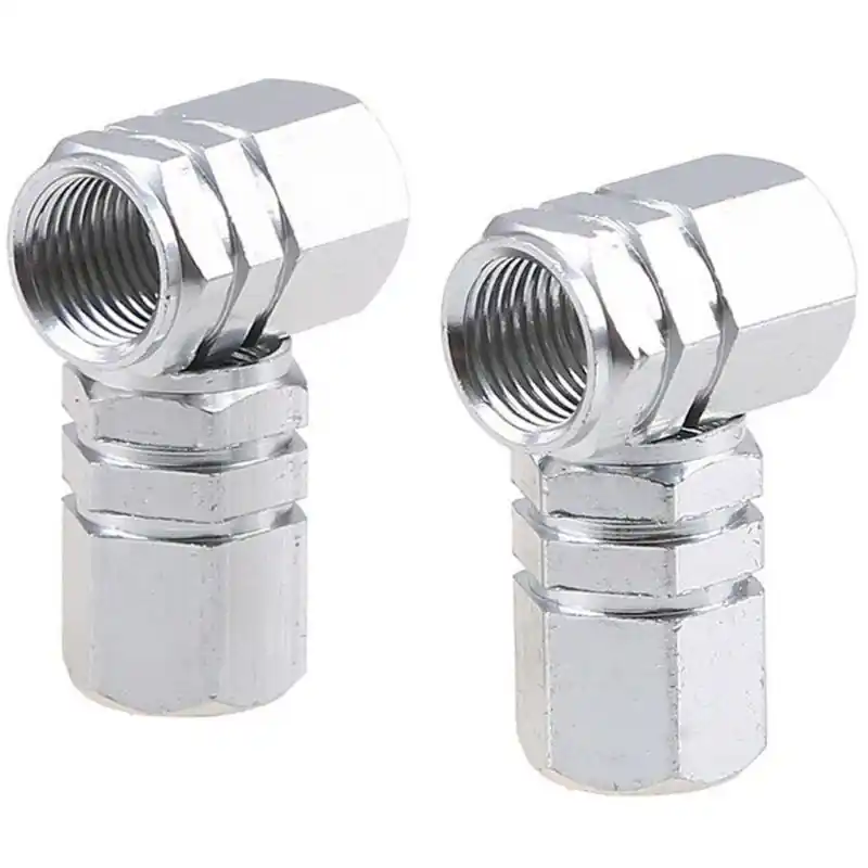 Nejlepší Volba Čepičky na venitlky aluminium sada 4ks - autoventilek / hranaté / stříbrné
