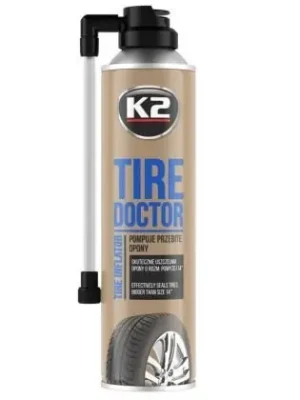 K2 TIRE DOCTOR Utěsnění propíchnutých pneumatik - osobní auta 400ml Časově Omezené