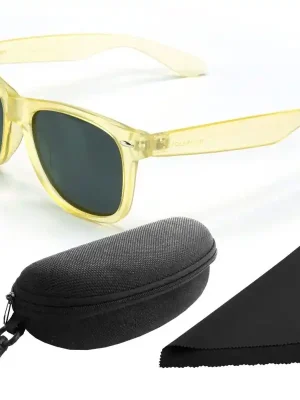 Brýle sluneční Polarized 257 - obroučky zlaté / skla tmavá / polarizační skla / pouzdro a utěrka Speciální Cena