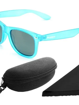 Časově Omezené Brýle sluneční Polarized 257 - obroučky tyrkysové / skla tmavá / polarizační skla / pouzdro a utěrka