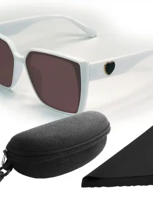 Brýle sluneční Polarized 268 - obroučky bílé / skla hnědá / polarizační skla / pouzdro a utěrka Přímo Od Výrobce