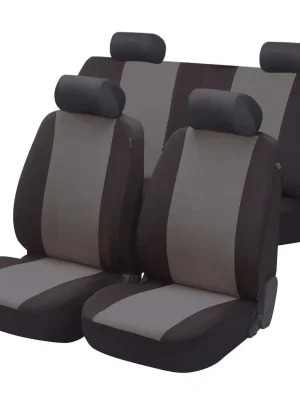 Autopotahy sedadel na celé vozidlo s bočními airbagy v sedadlech - Walser Flash sada 9 dílů - antracit / černé Nejlepší Volba