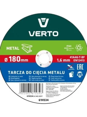 Verto 61H534 Řezný kotouč na kov 180x1,6x22mm Akční Nabídka