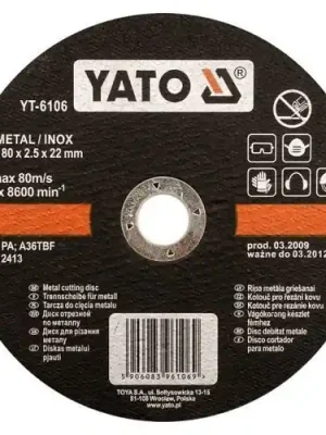 Akční Cena Yato Kotouč na kov 180 x 22 x 1,5 mm INOX YT-6105