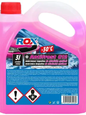 Chladící kapalina G12 Rox Antifrost Readymix -30°C 3l Nejlepší Cena