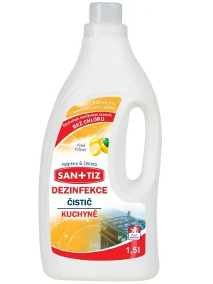 Top Prodej Čistící prostředek na kuchyně / dezinfekce Sanitiz 1.5l - parfém citrón