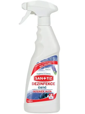 Nejprodávanější Čistící přípravek pro interiér automobilu / dezinfekce Sanitiz 500ml - parfém Hyacint