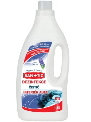 Čistící přípravek pro interiér automobilu / dezinfekce Sanitiz 1.5l - parfém Hyacint Speciální Cena