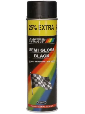 Barva černá pololesklá 500ml - rychleschnoucí akrylový lak pro dřevěné / kovové / hliníkové / skleněné / kamenné povrchy / plast Nejlepší Cena