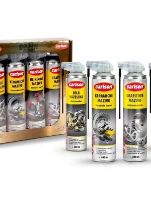 Dárková sada autokosmetiky Carlson Gold Edition - čtyři druhy maziv Horká Nabídka