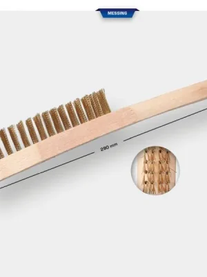 Brilliant Tools BT706009 Ruční drátěný kartáč, mosazný, 4řadý, 290 mm Dokud Zásoby Vydrží