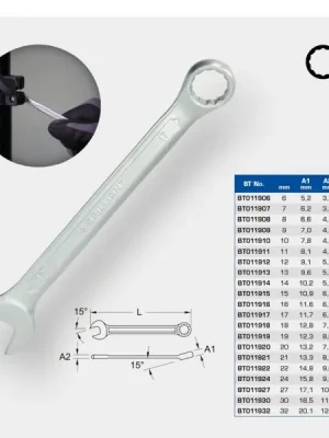 Brilliant Tools BT011913 Plochý klíč s očkem, 13 mm Cenový Hit
