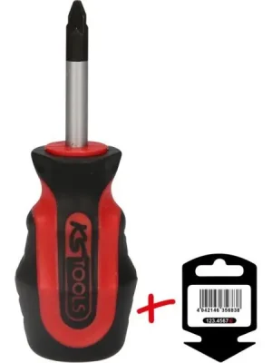 KS Tools Šroubovák ERGOTORQUE plus krátký PZ2 Věšák 159.1046-E Cenový Hit