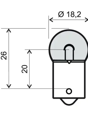 Lamp RMS 246510231 12V 10W BA15S (10pcs) Výprodej