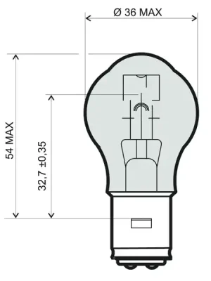 Lamp RMS 246510321 12V 45/40W BA20D - white (10pcs) Cenově Výhodný