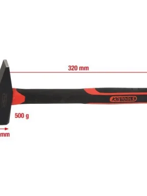 Nízká Cena KS Tools Zámečnické kladivo se sklolaminátovou násadou, 500 g 142.1351