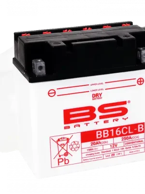 Továrně aktivovaná motocyklová baterie BS-BATTERY BB16CL-B (FA) (YB16CL-B (FA)) SLA Vysoce Kvalitní