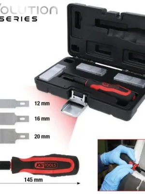 Omezená Nabídka KS Tools 907.2255 Souprava skládacích škrabek, 16dílná