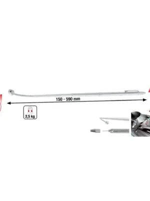 Poslední Šance KS Tools Teleskopický magnetický zvedák 2v1, včetně nářadí k čištění a nastavení omývacích trysek, 150–590 mm 550.1023