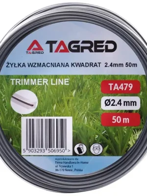 żyłka wzmacniana 2.4mm 50m kwadrat do kos i podkaszarek Nejlepší Cena