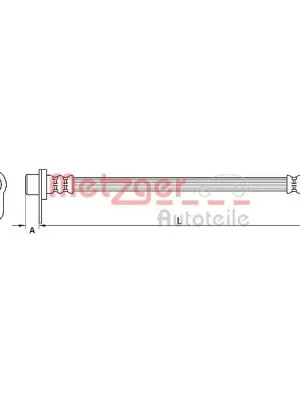 Brzdová hadice METZGER 4110747 Časově Omezené