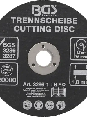 Akce BGS 3286-1, Řezný kotouč | O 75 x 1,8 x 9,7 mm