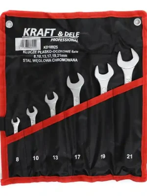 Ověřený Kraft&Dele KD10925, Sada očko-plochých klíčů 6 ks