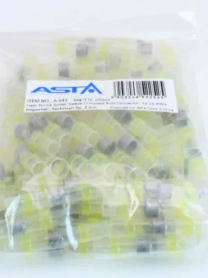 ASTA A-S41, Smršťovací pájecí spojky s cínem 6x40 mm žluté | pro kabely 12-10 AWG, pracovní teplota -55 °C až 125 °C--- Odeslání Ihned