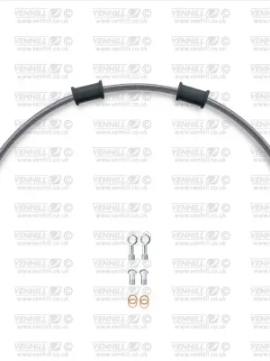 Finální Výprodej Hadice zadní brzdy Venhill POWERHOSEPLUS TRI-9002R-CB (1 hadice v sadě) karbonové hadice, chromové koncovky