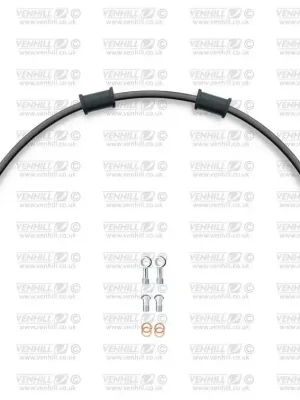 Cenový Hit Hadice zadní brzdy Venhill POWERHOSEPLUS HON-5012R-BK (1 hadice v sadě) černé hadice, chromové koncovky