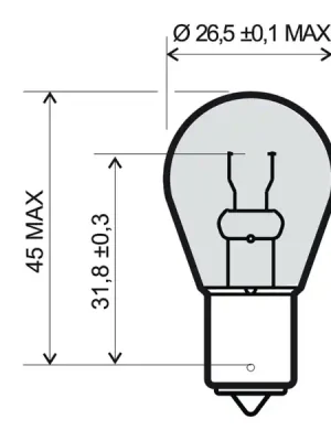 Cenová Bomba Lamp RMS 246510201 12V 21W, BA15S oranžová