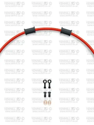 Časově Omezené Hadice zadní brzdy Venhill POWERHOSEPLUS SUZ-5010RB-RD (1 hadice v sadě) červené hadice, černé koncovky