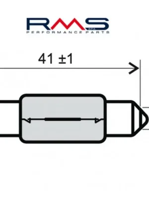 Vysoce Kvalitní Žárovka RMS 246510145 12V 15W, T15X44 S8.5 bílá