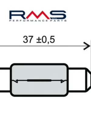 Ověřený Žárovka RMS 246510175 12V 5W, T11X39 S8.5 bílá