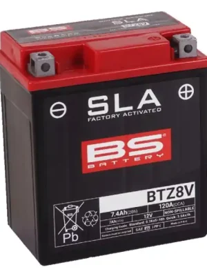 Továrně aktivovaná motocyklová baterie BS-BATTERY BTZ8V (FA) (YTZ8V (FA)) SLA Nakupujte Hned