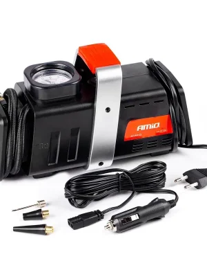 Amio 01134 Kompresor do auta 12V / 230V AComp-02 Nejprodávanější