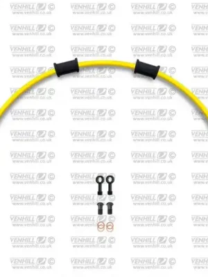 Hadice přední brzdy sada Venhill POWERHOSEPLUS SUZ-8002FB-YE (1 hadice v sadě) žluté hadice, černé koncovky Autentický