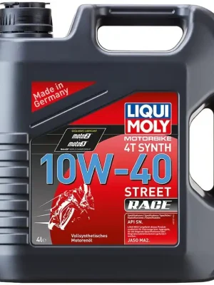 Motorový olej Liqui Moly Motorbike 4T Synth Street Race 10W-40, 4L Doprava Zdarma