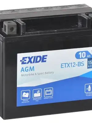 Motobaterie Exide Bike AGM 12V, 10Ah, ETX12-BS Horká Nabídka