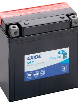Cenová Bomba Motobaterie Exide Bike AGM 12V, 9Ah, ETX9C-BS