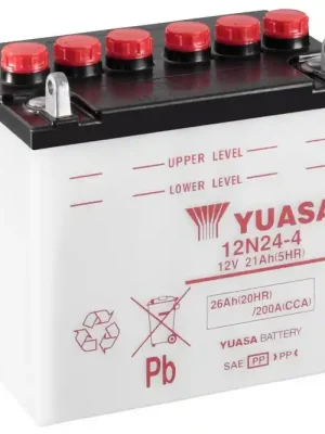Časově Omezené Motobaterie Yuasa Standard 12V, 24Ah, 190A, 12N24-4