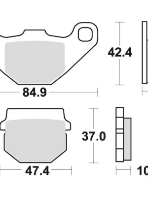 brzdové destičky, BRAKING (semi-metalická směs SM1) 2 ks v balení Jen Po Omezenou Doba