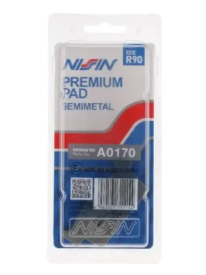 brzdové destičky, NISSIN (semi-metalická směs) 2 ks v balení Speciální Cena